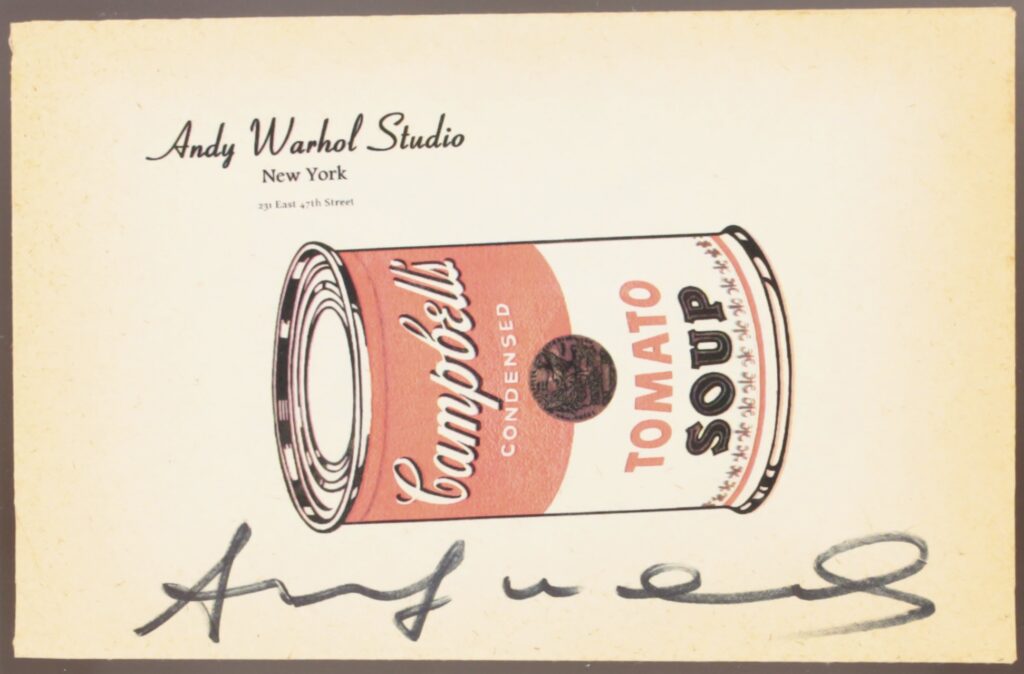 Campbell´s condensed Tomato Soup kuvert.