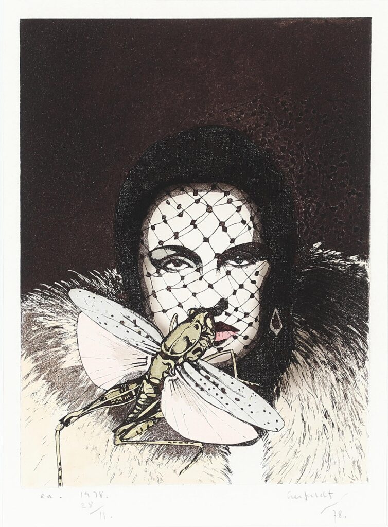 Komposition med kvinde og guldsmed. 1978.